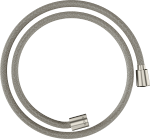 Dušo žarna AXOR ShowerSolutions, tekstilinė, 1,25 m, kūginė ir cilindrinė jungtys, nerūdijančio plieno spalvos (Stainless Steel Optic)