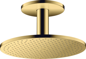 Dušo galva su laikikliu iš lubų AXOR ShowerSolutions 300 1jet, poliruoto aukso spalvos (Polished Gold Optic)