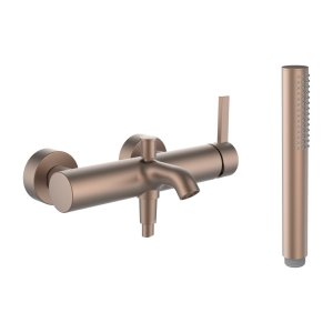Vonios/dušo maišytuvas Kartell, su dušo komplektu, spalva Rose Gold Brushed 