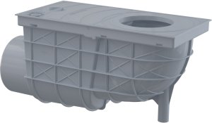 Lietaus surinkimo trapas Alcadrain AGV3S, 300x155/110, horizontalus, pilkas