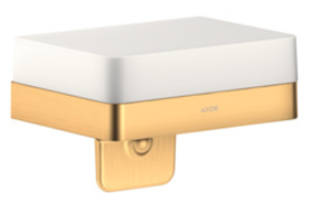 Muilo dozatorius AXOR Universal Softsquare su lentynėle, šlifuoto žalvario spalva (Brushed Brass)