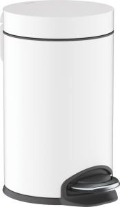 Šiukšliadėžė Hansgrohe AddStoris su pedalu, 3 l, matinė balta
