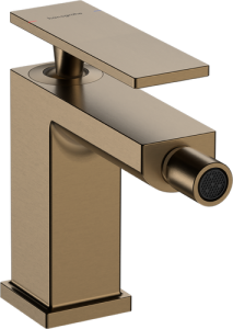 Bidė maišytuvas HANSGROHE Tecturis E su dugno vožtuvu, spalva - šlifuotos bronzos (brushed bronze)