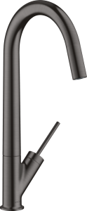 Plautuvės maišytuvas AXOR Starck 300 su sukiojamu snapu, šlifuoto juodo chromo spalvos (Brushed Black Chrome)