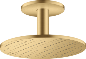 Dušo galva su laikikliu iš lubų AXOR ShowerSolutions 300 1jet, šlifuoto aukso spalvos (Brushed Gold Optic)