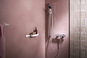 Sieninis laikiklis Hansgrohe WallStoris, 500 mm, matinis baltas