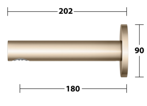 Vonios snapas IXMO, snapo ilgis - 202mm, spalva šlifuota bronza (brushed bronze)