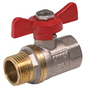 Žalvarinis chromuotas (matinis) SLOVARM KE-240 rutulinis ventilis Dn1"