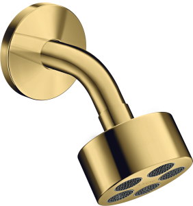Dušo galva su alkūne iš sienos AXOR One 75 1jet EcoSmart, poliruoto aukso spalvos (Polished Gold Optic)