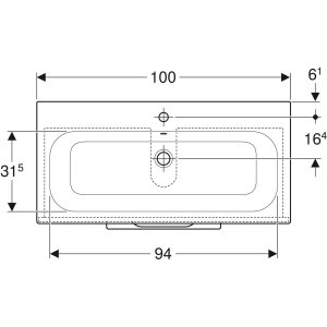 Spintelė Selnova Square su praustuvu 100 cm. Lavos spalvos