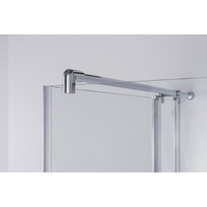 Dušo kabina Brasta Glass KARINA 780-790x780-790x2000 skaidrus stiklas, juodos sp. profilis
