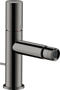 Bidė maišytuvas AXOR Uno su svirtiniu (pop-up) dugno vožtuvu, poliruoto juodo chromo spalvos (Polished Black Chrome)