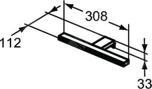 Šviestuvas veidrodžiui Ideal Standard Pandora, 308x112x33mm, 220-240V, 50-60Hz