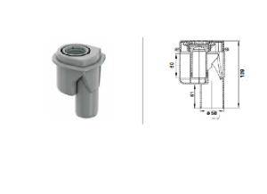 Trapo korpusas Showerdrain M+ su vertikaliu išvedimu DN50