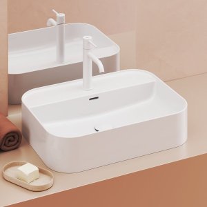 Praustuvas Ravak Ceramic 550 R Slim Shelf, 550x400 mm