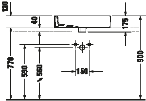 Praustuvas Duravit Vero 59,5x46,5