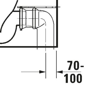WC puodas D-Neo Rimless Washdown, be bakelio