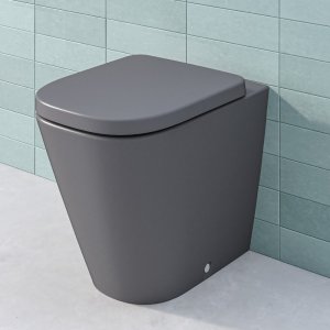 Unitazo sėdynė su dangčiu Laufen MEDA, su lėto nusileidimo sistema, spalva - Graphite matinė