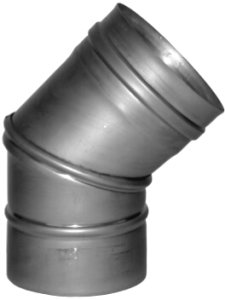 Vienasienė nerūdijančio plieno reguliuojama 0 - 45° alkūnė JEREMIAS FU21E Dn120