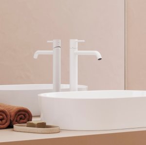 Praustuvo maišytuvas Ravak ES 014.10, baltos matinės spalvos (White Velvet)