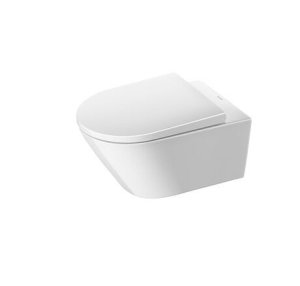 Pakabinamas unitazas Duravit D-Neo Rimless, su lėtai užsidarančiu dangčiu, bakelis į komplektą neįeina