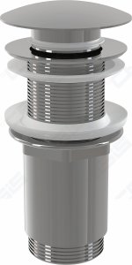 Dugno vožtuvas Alcadrain A395, praustuvams be persipylimo, 5/4“, su click/clack mechanizmu, chromuotas