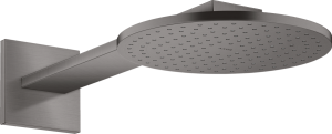 Dušo galva su laikikliu iš sienos AXOR ShowerSolutions 250 1 jet, šlifuoto juodo chromo spalvos (Brushed Black Chrome)