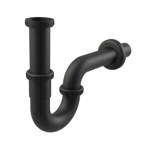 Praustuvo sifonas Alcadrain A4320BLACK, U formos, DN32, matinės juodos spalvos