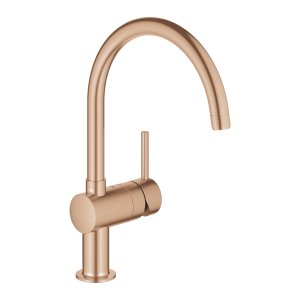 Plautuvės maišytuvas GROHE Minta C formos, matinio rausvo aukso spalva (Brushed Warm Sunset)