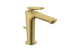 Praustuvo maišytuvas AXOR Citterio C 125 su "CoolStart" technologija, svirtiniu (pop-up) dugno vožtuvu, poliruoto aukso spalvos (Polished Gold Optic) 