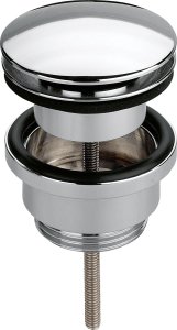 Universalus dugno vožtuvas Viega V1, 5/4", su click/clack mechanizmu, chromas