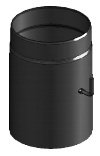 Vienasienis juodo plieno dūmtraukis su užsklanda JEREMIAS Ferro1418 Dn180x0,3m