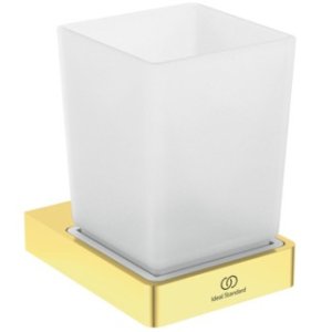 Stiklinė Ideal Standard Conca su laikikliu, Brushed Gold