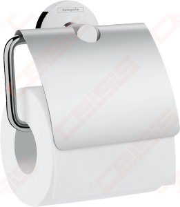 WC popieriaus laikiklis su dangteliu Hansgrohe Logis Universal, chromo spalvos