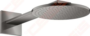 Dušo galva su laikikliu iš sienos AXOR ShowerSolutions 250 1 jet, poliruoto juodo chromo spalvos (Polished Black Chrome)