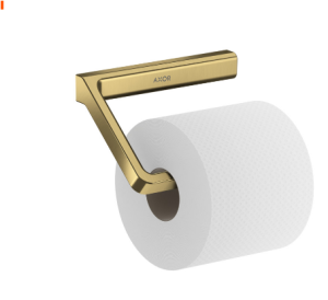 Tualetinio popieriaus laikiklis AXOR Universal Softsquare, šlifuoto žalvario spalva (Brushed Brass)
