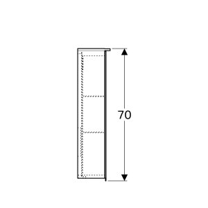 Veidrodinė spintelė Geberit Option Plus 600x700 cm, su apšvietimu, dvi durelės