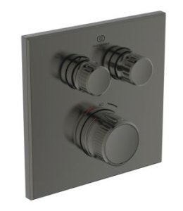 Vonios/dušo maišyuvo dekoratyvinė dalis Ideal Standard Navigo, termostatinė, kvadratinė, spalva - Magnetic Grey. Reikalinga potinkinė dalis A1000NU.
