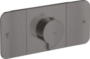 Dekoratyvinė dalis AXOR One potinkiniam termostatiniam maišytuvui, 2 funkcijų, šlifuoto juodo chromo spalvos (Brushed Black Chrome)