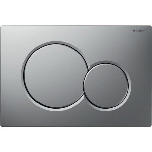 Vandens nuleidimo mygtukas Geberit Sigma01 Round matinis chromas/matinis chromas, lengvai valomu paviršiumi