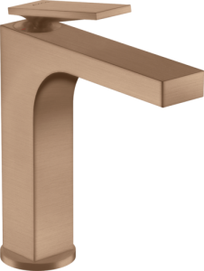 Praustuvo maišytuvas AXOR Citterio 160 su svirtiniu (pop-up) dugno vožtuvu, šlifuoto raudono aukso spalvos (Brushed Red Gold)