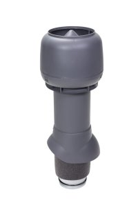 Ventiliacijos kaminėlis su gaubtu VILPE 125P-IS-500 pilkas