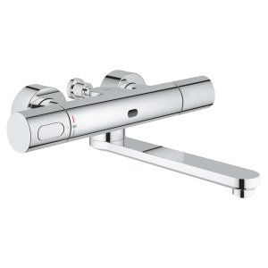 Termostatinis sensorinis praustuvo maišytuvas GROHE Eurosmart Cosmopolitan E Bluetooth, ilgu snapu, 230V, chromo spalvos 