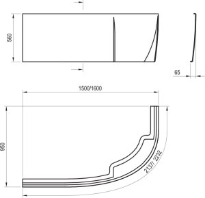 Vonios panelė Ravak Rosa 95, 150 cm (K)