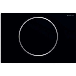 Vandens nuleidimo mygtukas Geberit Sigma10 Round,matinis juodas/matinis chromas