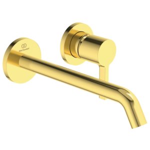 Maišytuvas praustuvui Ideal Standard JOY, iš sienos, 2 dalių (potinkinė dalis A1313NU - užsakoma atskirai), spalva - Brushed Gold