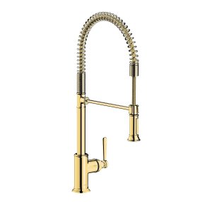Plautuvės maišytuvas AXOR Montreux 210, su sukiojamu snapu, poliruoto aukso spalvos (Polished Gold Optic) 