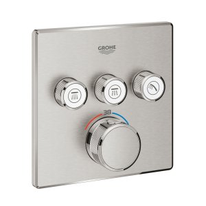 Dekoratyvinė dalis potinkinio dušo/vonios termostatinio maišytuvo Grohe GRT SmartControl 3 funkcijų nerūdijančio plieno spalva (Stainless steel)    