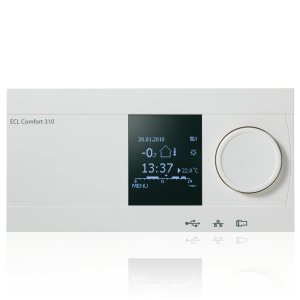 Elektroninis reguliatorius ECL 310. 1~230V, valdo iki 4 kontūrų, naudojamas su ECL raktu