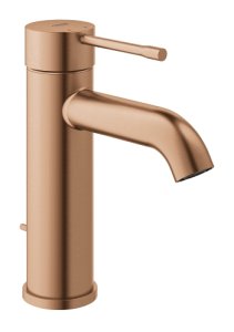 Praustuvo maišytuvas GROHE Essence New S dydis, su dugno vožtuvu, matinė rausvo aukso spalva (Brushed Warm Sunset)